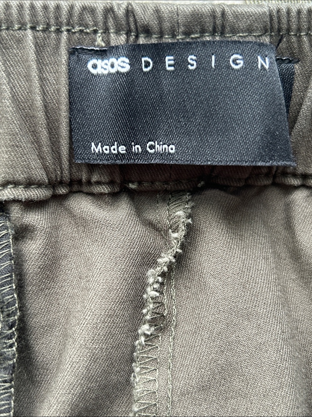 ASOS Olive Green Drawstring Shorts - Picture 3 of 4